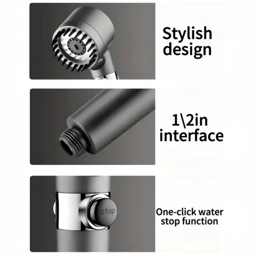 CROWNE Spa Scalp Shower Head — water flow close-up