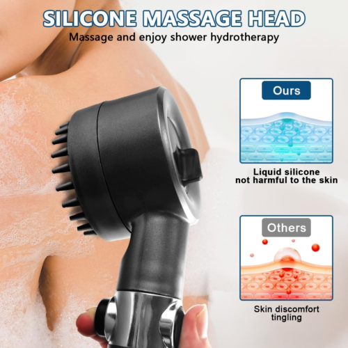 CROWNE Spa Scalp Shower Head — side angle view