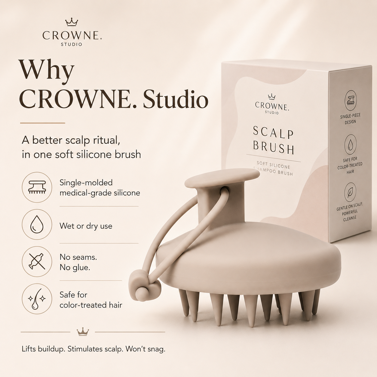 CROWNE. Studio Scalp Brush