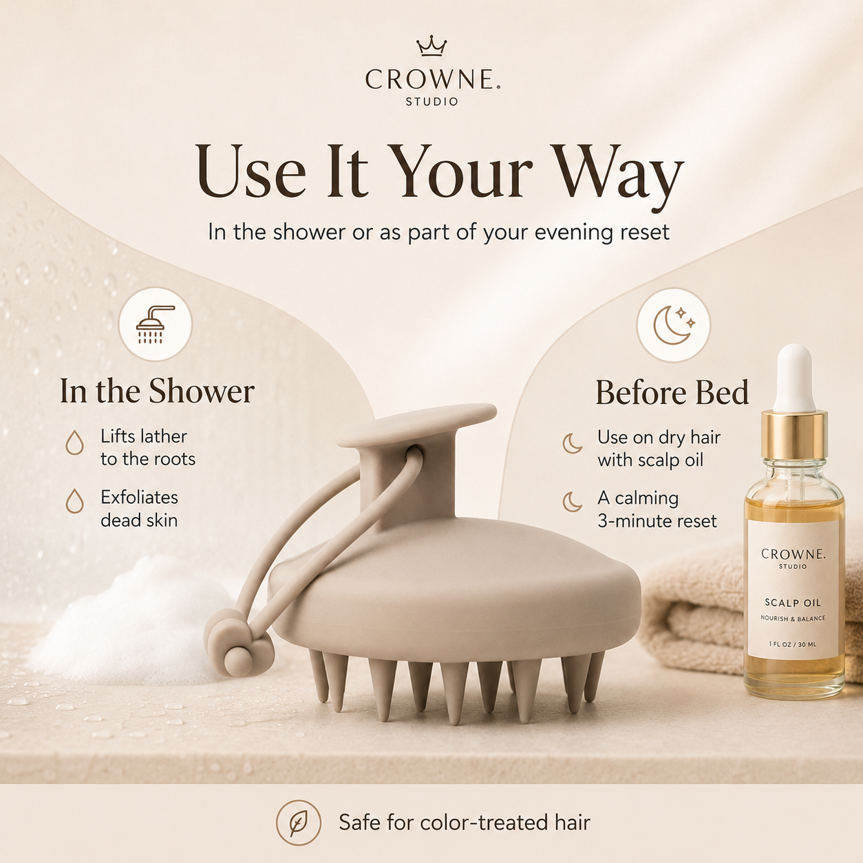 CROWNE. Studio Scalp Brush